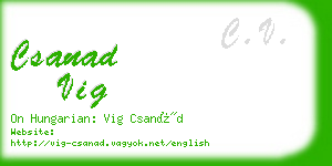 csanad vig business card
